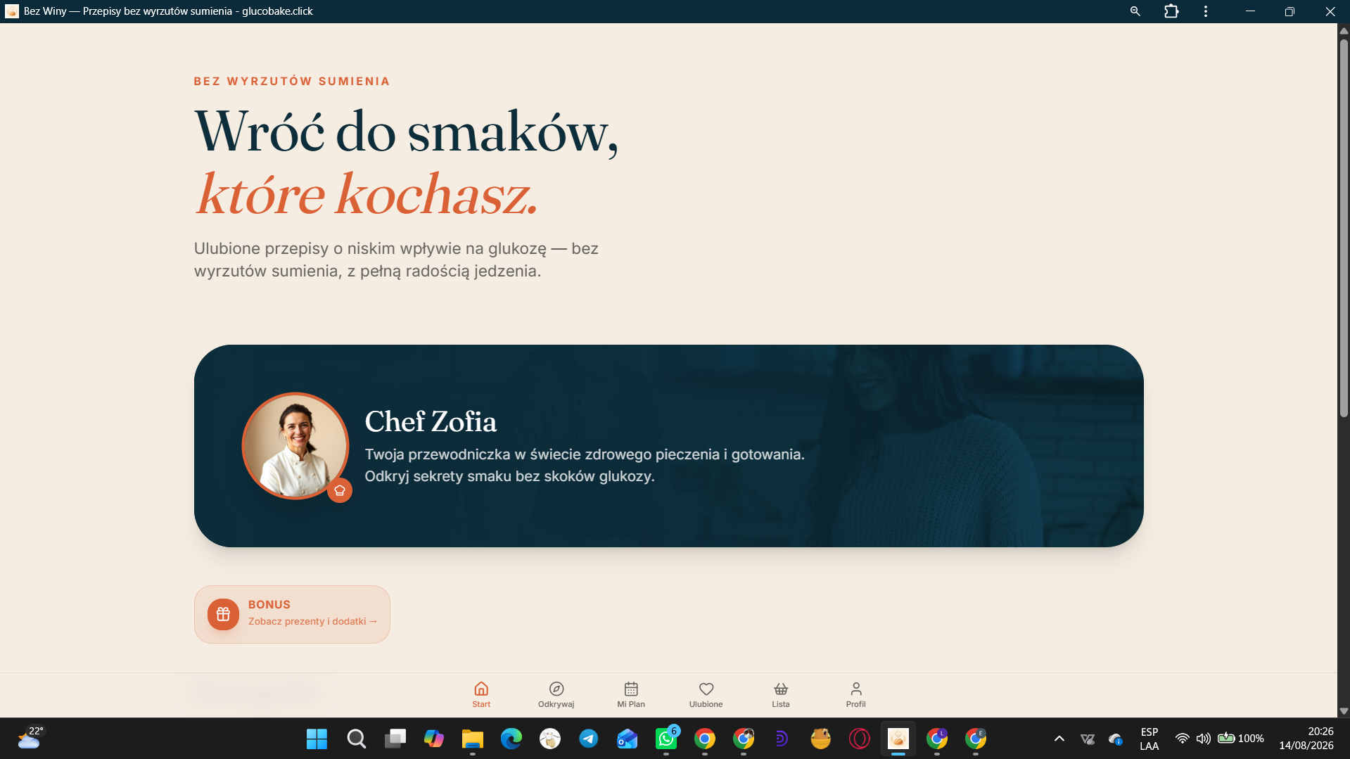 App on laptop